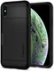 Spigen Slim Armor Card Holder Case Apple iPhone XS Hoesje Zwart afbeelding 5