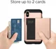 Spigen Slim Armor Card Holder Case Apple iPhone XS Hoesje Rose Gold afbeelding 5