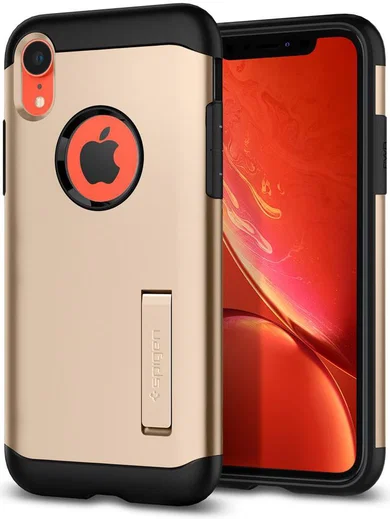 Spigen Slim Armor Hoesje Apple iPhone XR Champagne Gold afbeelding 1