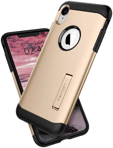 Spigen Slim Armor Hoesje Apple iPhone XR Champagne Gold afbeelding 2