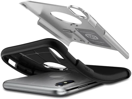 Spigen Slim Armor Hoesje Apple iPhone XR Satin Silver afbeelding 3