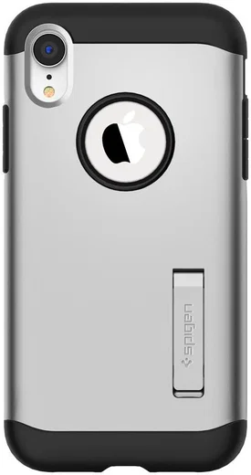 Spigen Slim Armor Hoesje Apple iPhone XR Satin Silver afbeelding 6