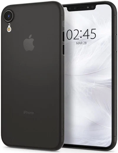 Spigen Air Skin Case Apple iPhone XR Zwart afbeelding 1