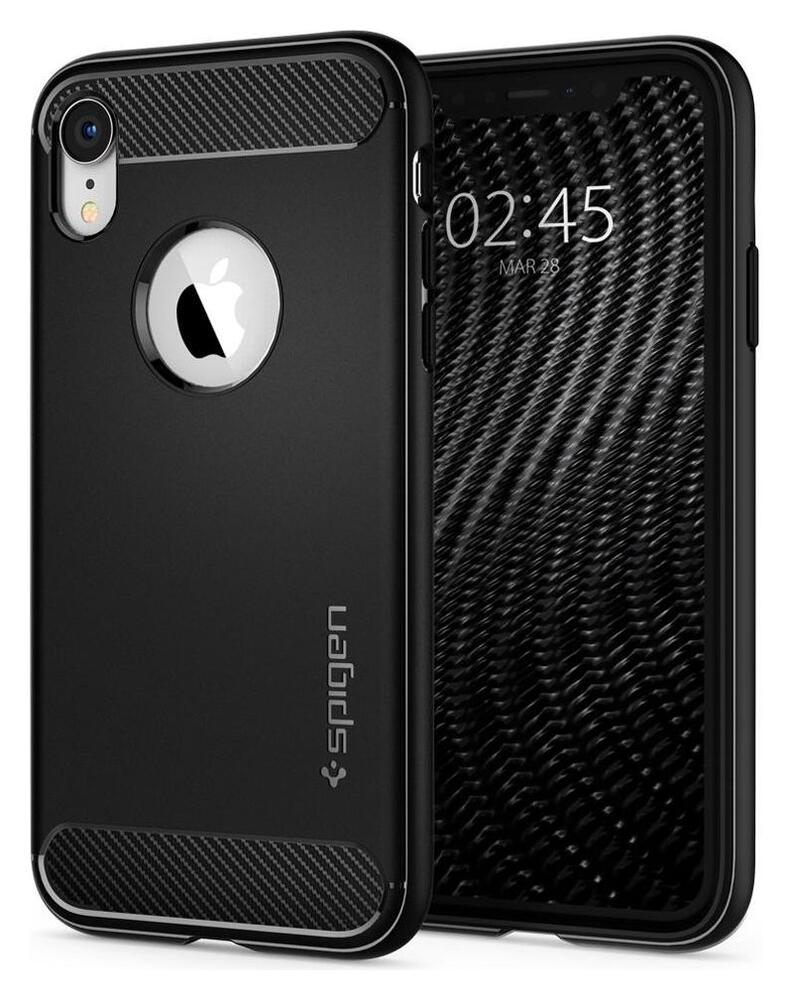 Spigen Rugged Armor Apple iPhone XR Hoesje Matte Black afbeelding 1