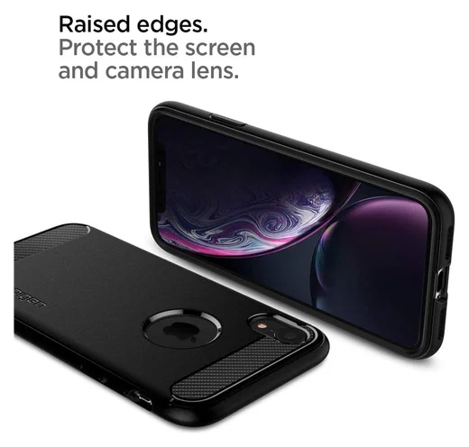 Spigen Rugged Armor Apple iPhone XR Hoesje Matte Black afbeelding 8