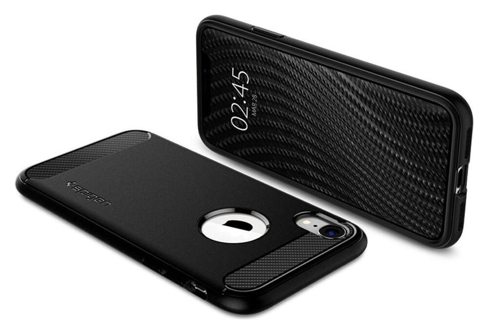 Spigen Rugged Armor Apple iPhone XR Hoesje Matte Black afbeelding 2
