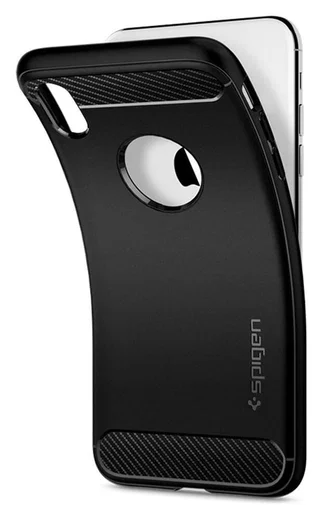 Spigen Rugged Armor Apple iPhone XR Hoesje Matte Black afbeelding 13