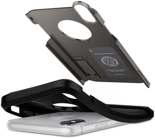 Spigen Tough Armor Case Apple iPhone XR Gunmetal afbeelding 3