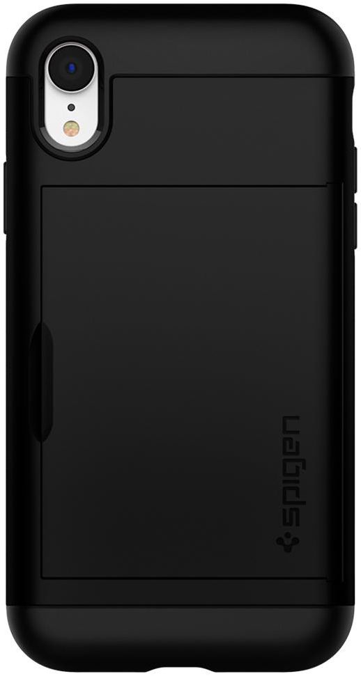 Spigen Slim Armor Card Holder Case Apple iPhone XR Hoesje Zwart afbeelding 5