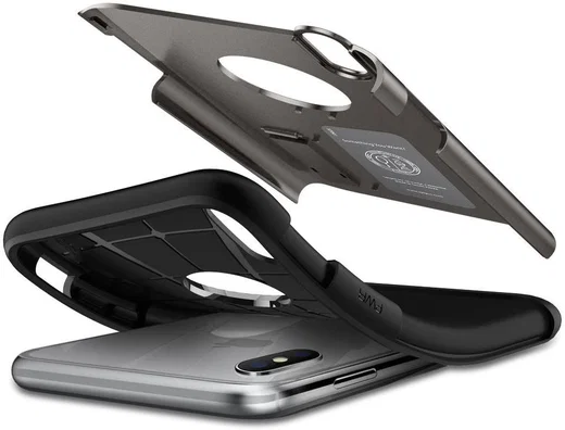 Spigen Slim Armor Hoesje Apple iPhone XS Max Gunmetal afbeelding 3