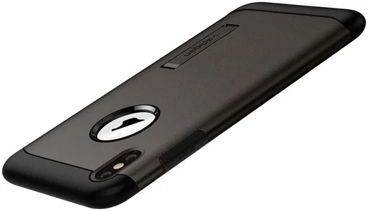 Spigen Slim Armor Hoesje Apple iPhone XS Max Gunmetal afbeelding 5