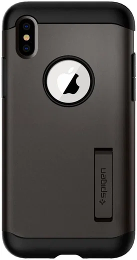 Spigen Slim Armor Hoesje Apple iPhone XS Max Gunmetal afbeelding 7