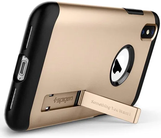 Spigen Slim Armor Hoesje Apple iPhone XS Max Champagne Gold afbeelding 4