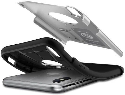 Spigen Slim Armor Hoesje Apple iPhone XS Max Satin Silver afbeelding 3