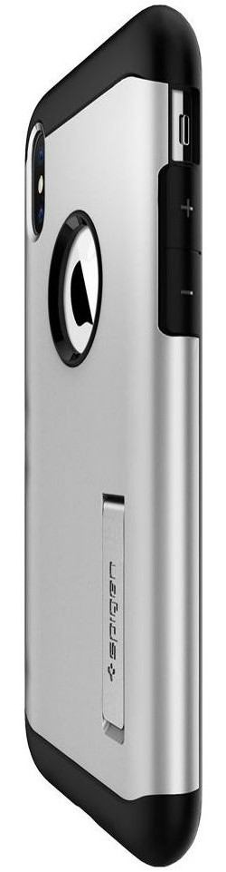 Spigen Slim Armor Hoesje Apple iPhone XS Max Satin Silver afbeelding 6