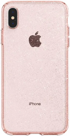 Spigen Liquid Crystal Apple iPhone XS Max Hoesje Glitter Rose Quartz afbeelding 3