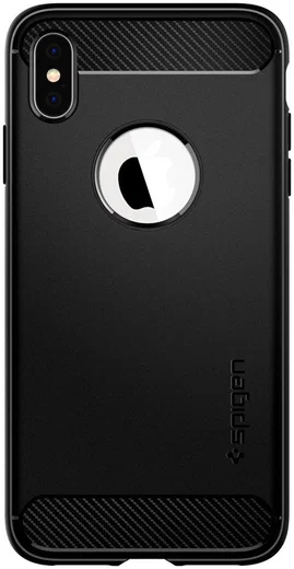 Spigen Rugged Armor Hoesje Apple iPhone XS Max Matte Black afbeelding 4