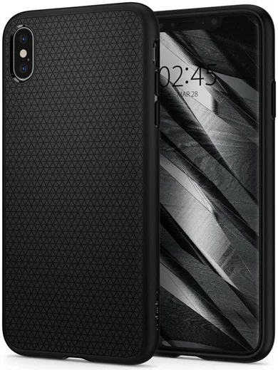 Spigen Liquid Air Case Apple iPhone XS Max Matte Black afbeelding 1