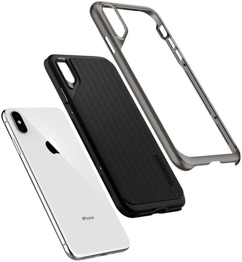 Spigen Neo Hybrid Hoesje Apple iPhone XS Max Gunmetal afbeelding 3