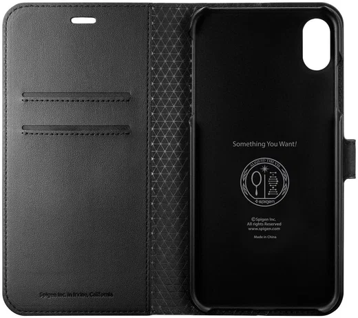 Spigen Wallet S Flip Case Apple iPhone XS Max Black afbeelding 7