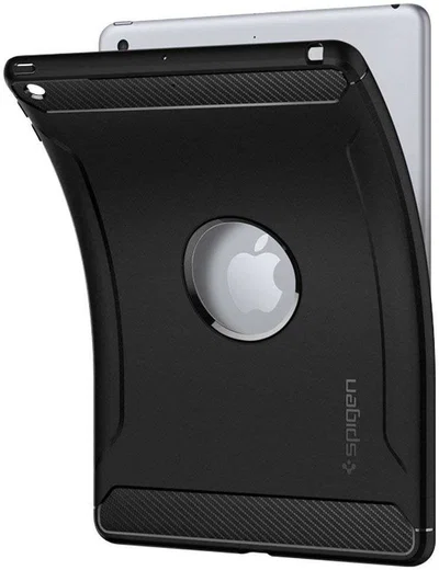 Spigen Rugged Armor Apple iPad 2017 / 2018 / Air / Air 2 Hoes Black afbeelding 2