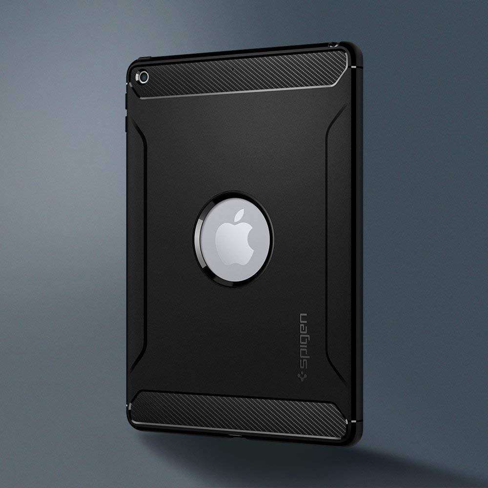 Spigen Rugged Armor Apple iPad 2017 / 2018 / Air / Air 2 Hoes Black afbeelding 3