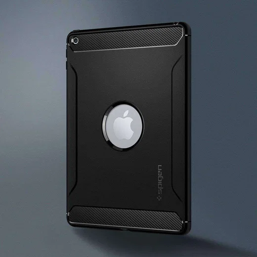 Spigen Rugged Armor Apple iPad 2017 / 2018 / Air / Air 2 Hoes Black afbeelding 3