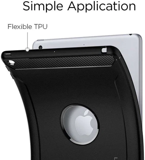 Spigen Rugged Armor Apple iPad 2017 / 2018 / Air / Air 2 Hoes Black afbeelding 8