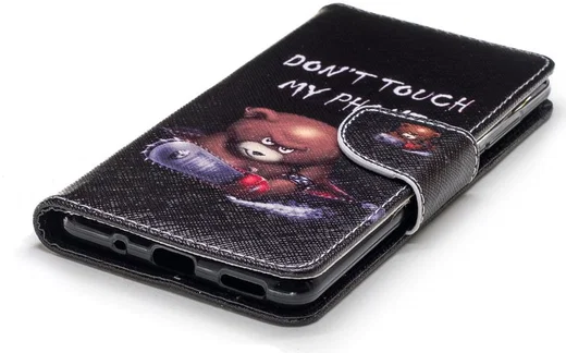 Nokia 5.1 Portemonnee Hoesje met Don't Touch My Phone Print afbeelding 6