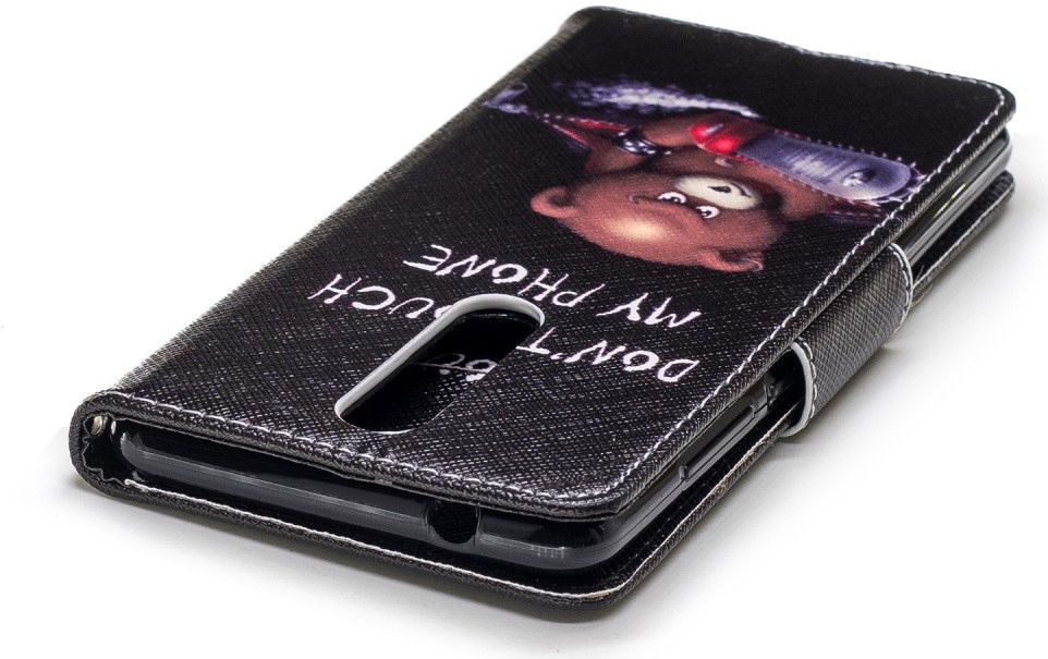 Nokia 5.1 Portemonnee Hoesje met Don't Touch My Phone Print afbeelding 7