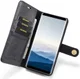 Samsung Galaxy Note 9 Echt Leren 2-in-1 Portemonnee Hoesje Zwart afbeelding 1