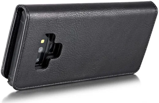 Samsung Galaxy Note 9 Echt Leren 2-in-1 Portemonnee Hoesje Zwart afbeelding 10