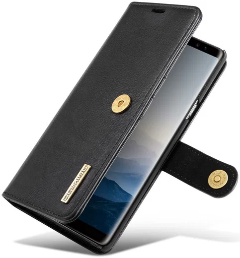 Samsung Galaxy Note 9 Echt Leren 2-in-1 Portemonnee Hoesje Zwart afbeelding 15