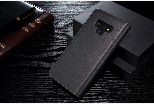 Samsung Galaxy Note 9 Echt Leren 2-in-1 Portemonnee Hoesje Zwart afbeelding 18