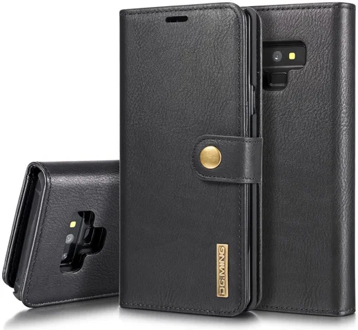Samsung Galaxy Note 9 Echt Leren 2-in-1 Portemonnee Hoesje Zwart afbeelding 3