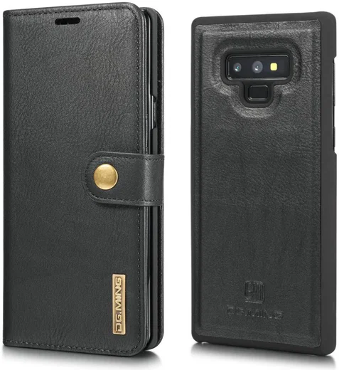 Samsung Galaxy Note 9 Echt Leren 2-in-1 Portemonnee Hoesje Zwart afbeelding 6