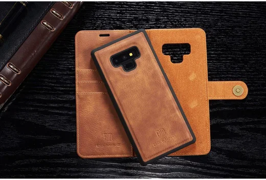 Samsung Galaxy Note 9 Echt Leren 2-in-1 Portemonnee Hoesje Bruin afbeelding 27
