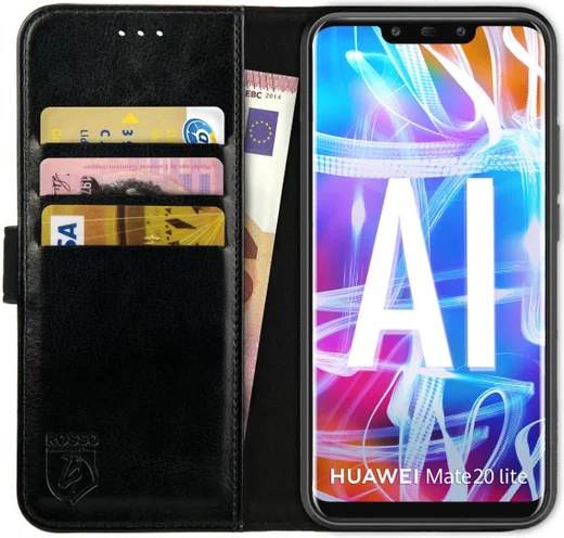Rosso Element Huawei Mate 20 Lite Hoesje Book Cover Zwart afbeelding 1