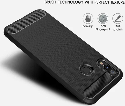 Huawei P Smart Plus Geborsteld TPU Hoesje Blauw afbeelding 7