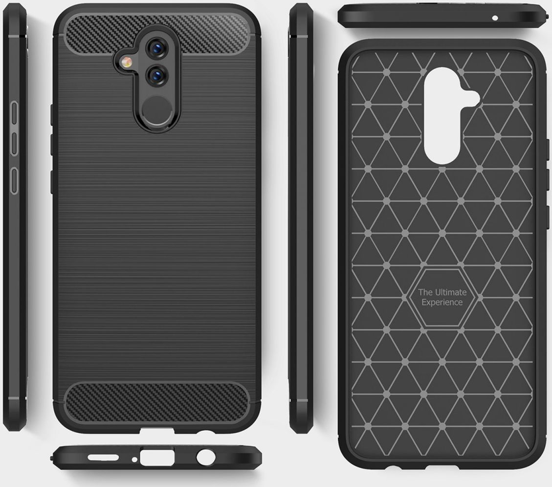 Huawei Mate 20 Lite Geborsteld TPU Hoesje Zwart afbeelding 10