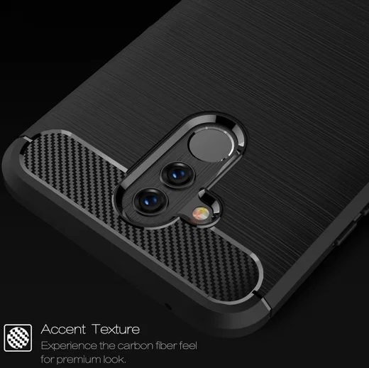 Huawei Mate 20 Lite Geborsteld TPU Hoesje Zwart afbeelding 5