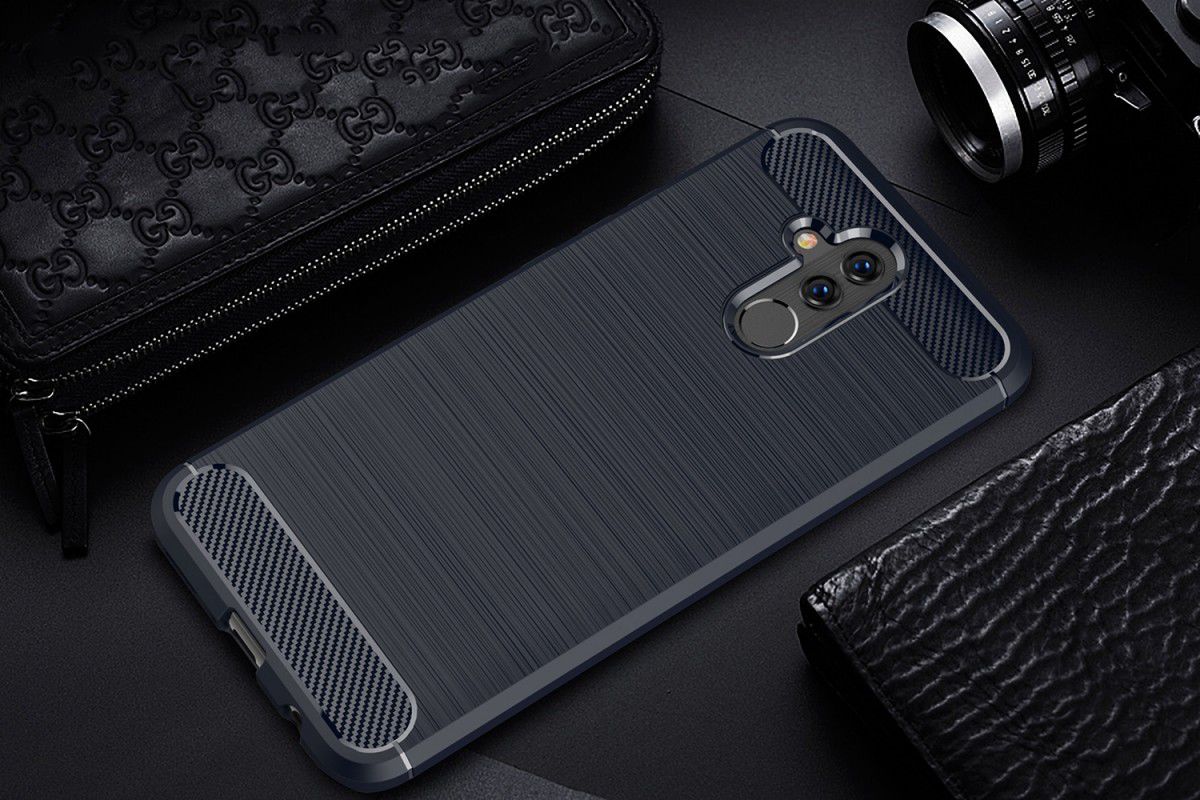 Huawei Mate 20 Lite Geborsteld TPU Hoesje Blauw afbeelding 2
