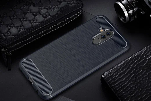Huawei Mate 20 Lite Geborsteld TPU Hoesje Blauw afbeelding 2