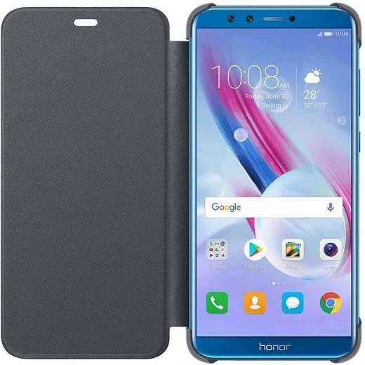 Honor 9 Lite Originele Flip Cover Zwart afbeelding 2