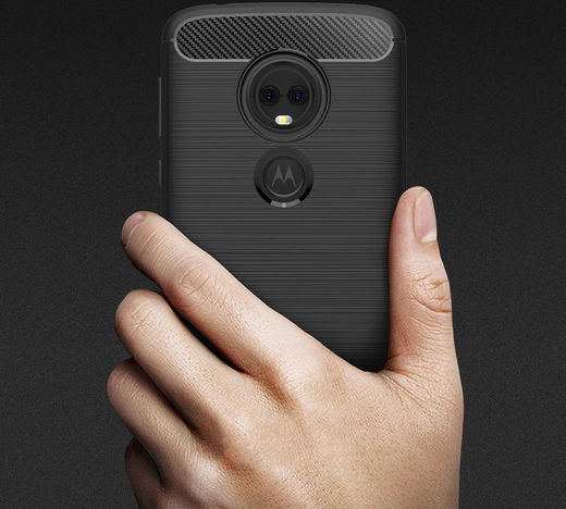 Motorola Moto G6 Play Geborsteld TPU Hoesje Zwart afbeelding 6