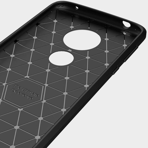 Motorola Moto G6 Play Geborsteld TPU Hoesje Zwart afbeelding 7