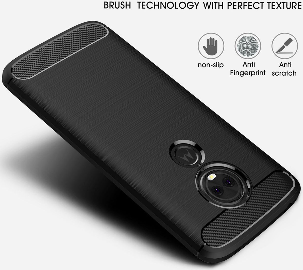 Motorola Moto G6 Play Geborsteld TPU Hoesje Zwart afbeelding 8