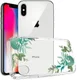 Apple iPhone XS Max Transparante Print Back Cover Hoesje Leafs afbeelding 3