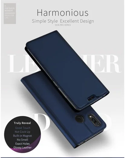 Dux Ducis Premium Book Case Huawei P Smart Plus Hoesje Blauw afbeelding 7