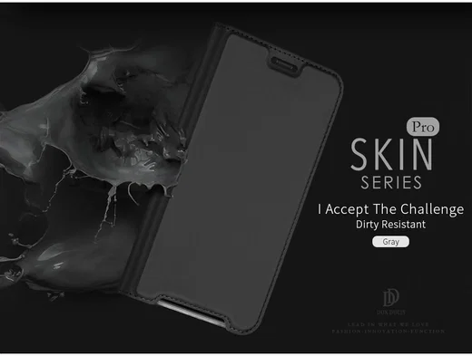 Dux Ducis Skin Pro Series Flip Hoesje Sony Xperia XZ3 Grijs afbeelding 7